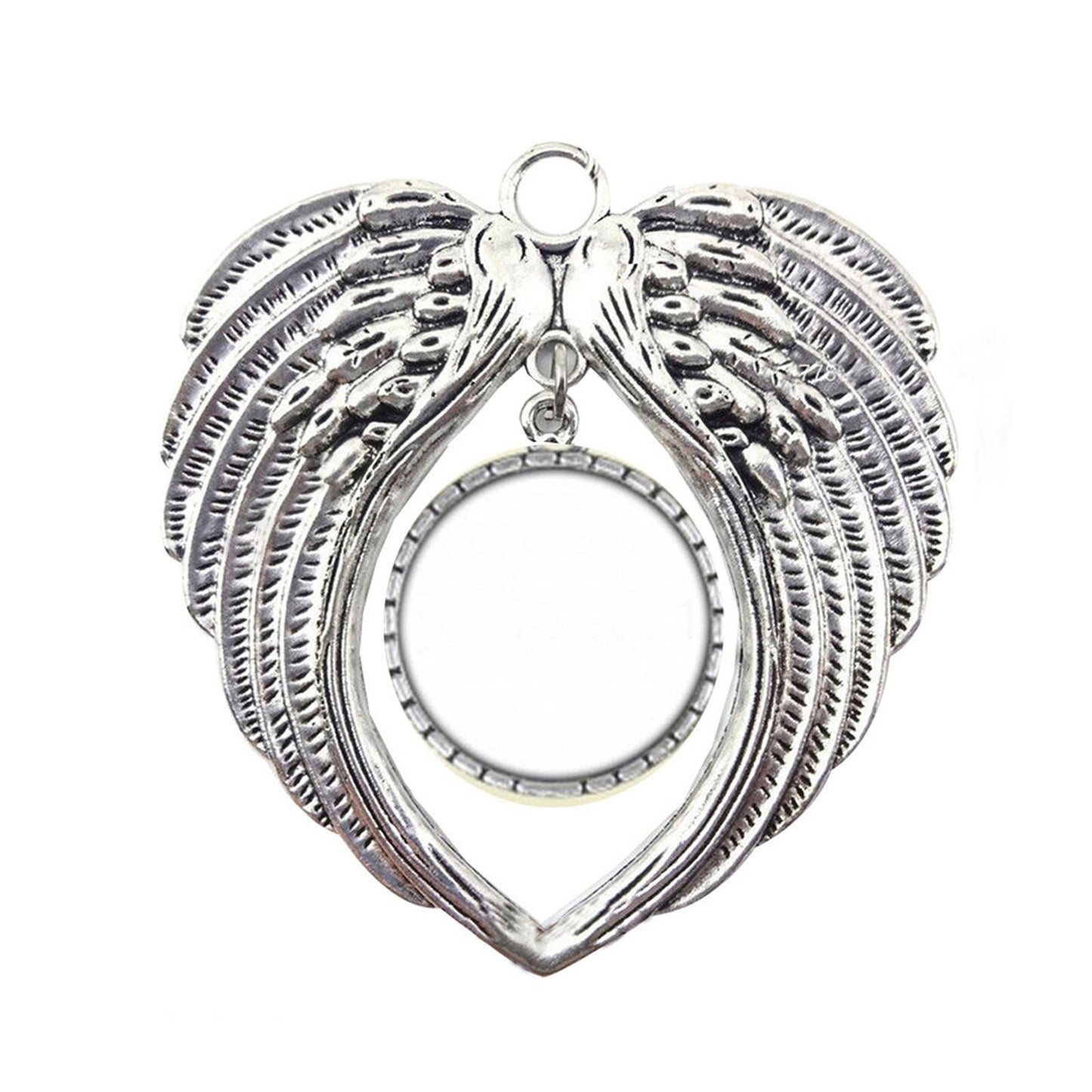 Heart Shaped Angel Wings Pendant