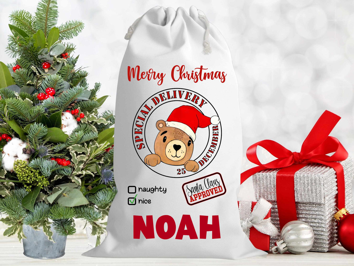 Personalised Christmas Santa Sacks