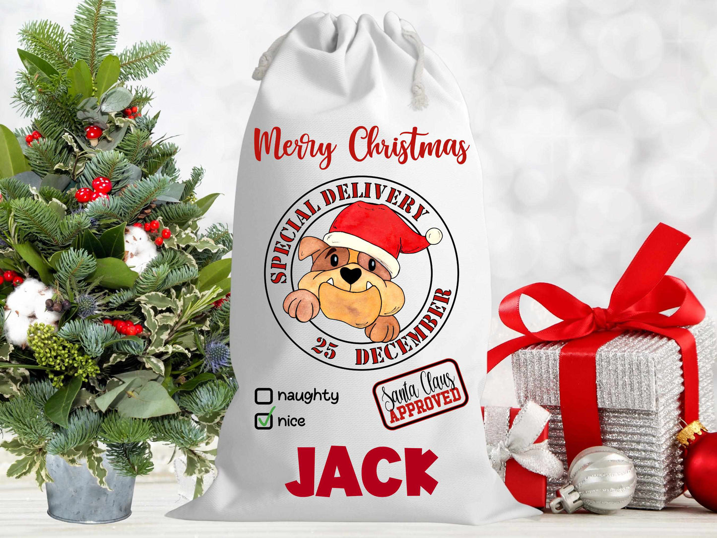 Personalised Christmas Santa Sacks