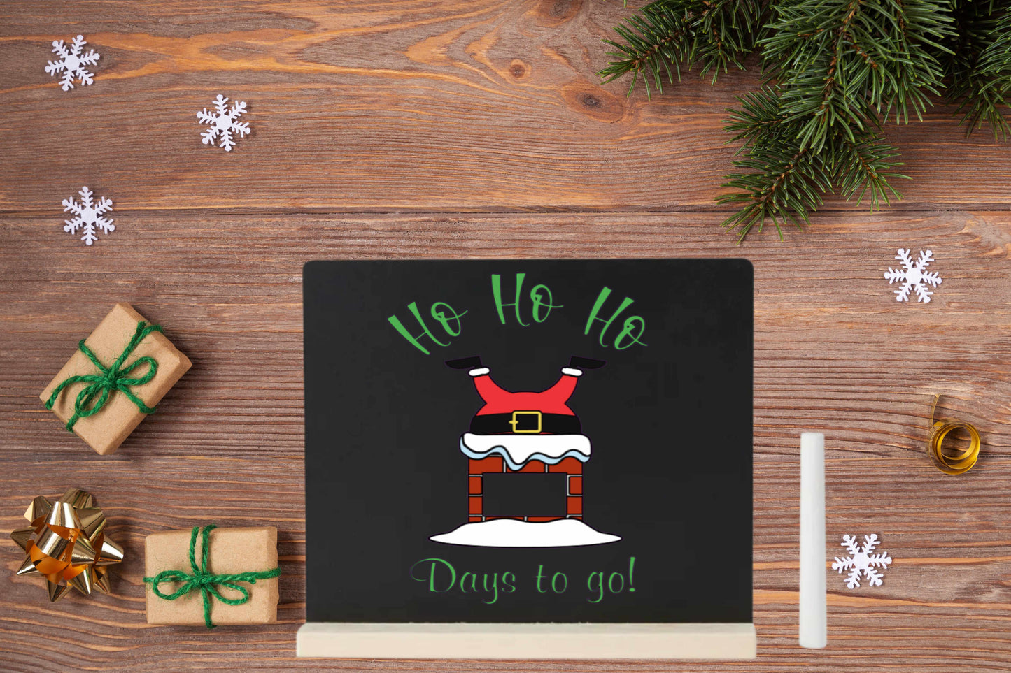 Mini Christmas Countdown Blackboard on Stand