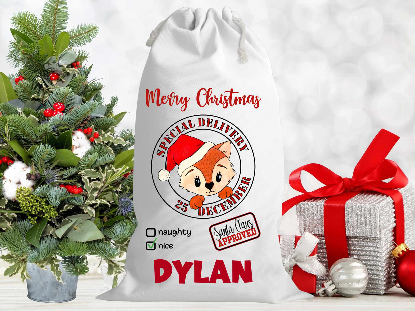 Personalised Christmas Santa Sacks