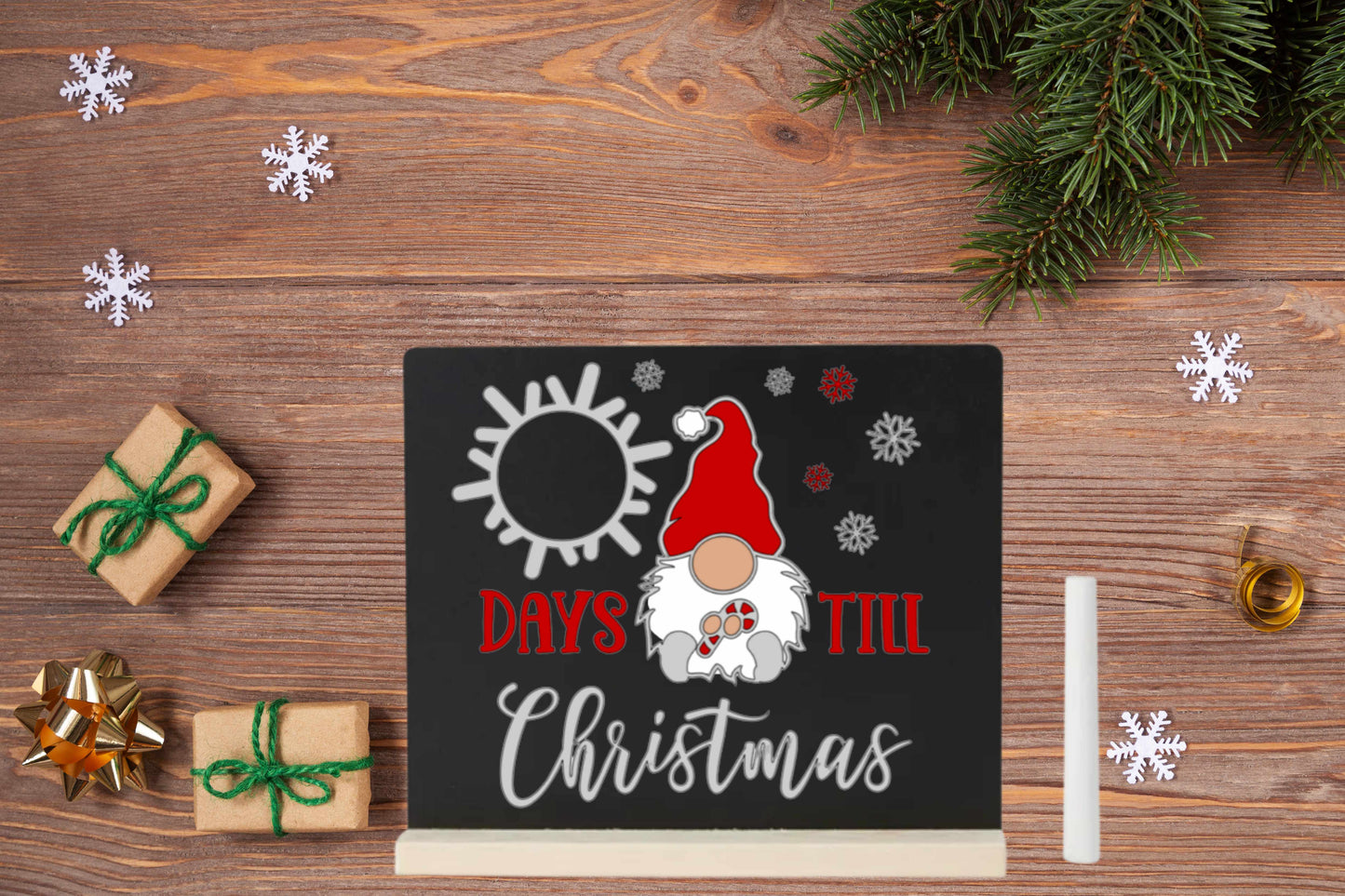 Mini Christmas Countdown Blackboard on Stand